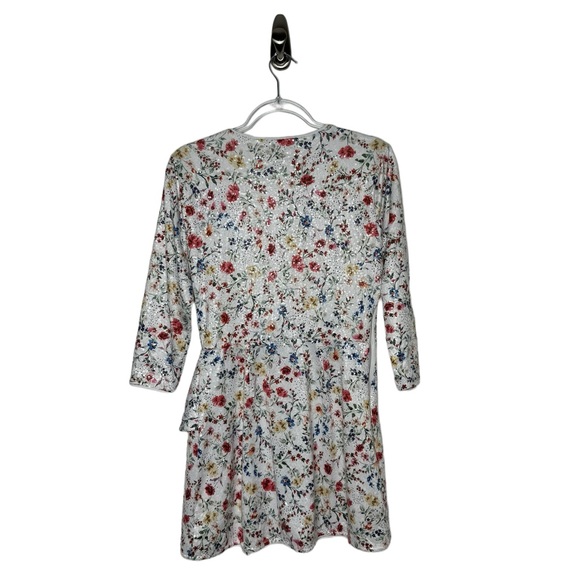 Majorelle | Carolina White Floral Sequin 3/4 Sleeve Mini Dress Medium - Picture 3 of 5